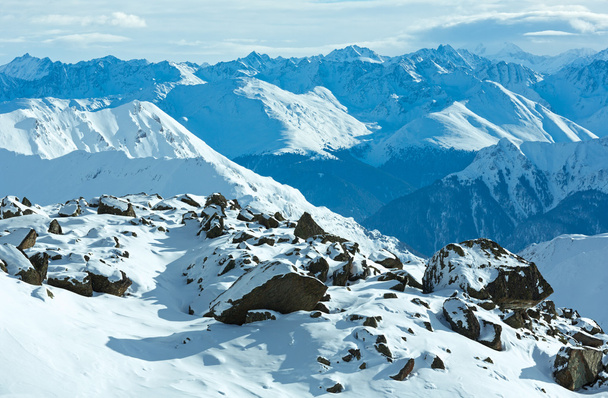 Silvretta Alpi vista invernale (Austria
). - Foto, immagini