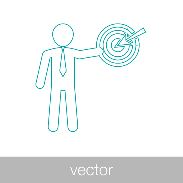 business mission icon - Wektor, obraz