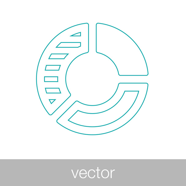 Icône web diagramme circulaire - icône web graphique à secteurs - Données d'entreprise a
 - Vecteur, image