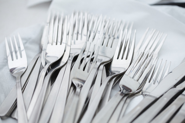set of shiny forks - Фото, зображення