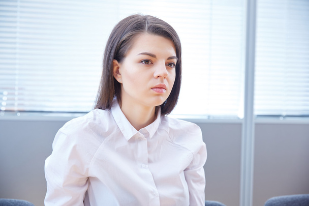 Beautiful businesswoman sitting in office - Zdjęcie, obraz