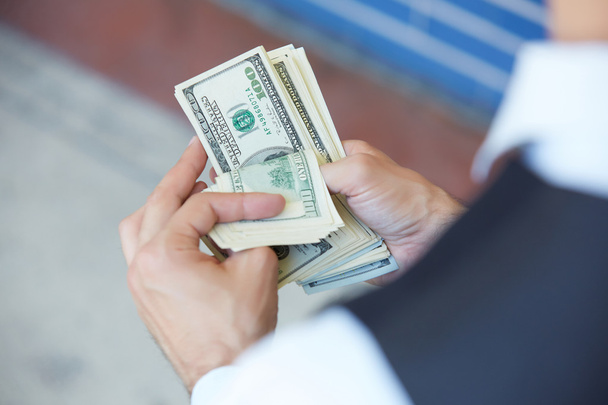 money in male hands - Фото, изображение
