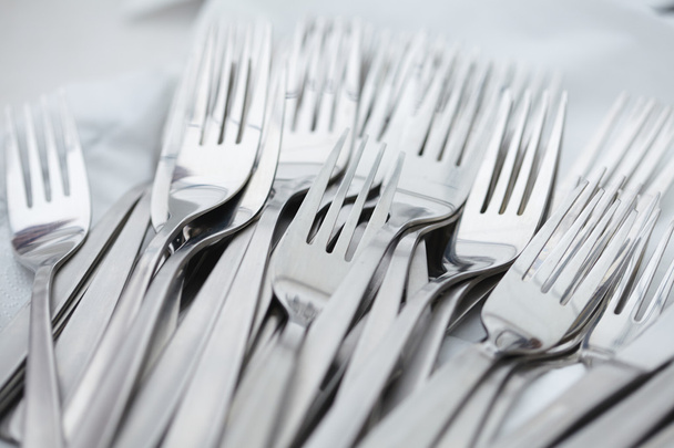 set of steel forks - Фото, изображение