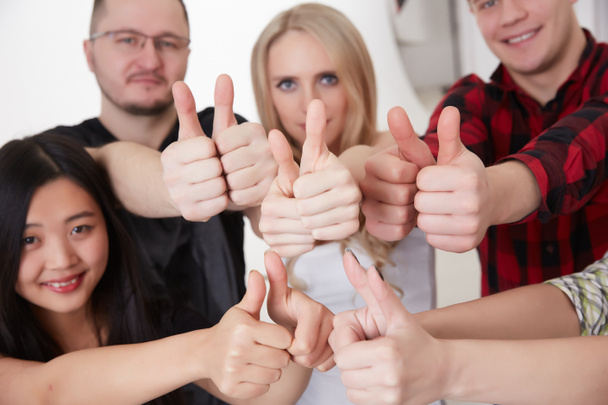 Students showing thumbs up - Photo, Image