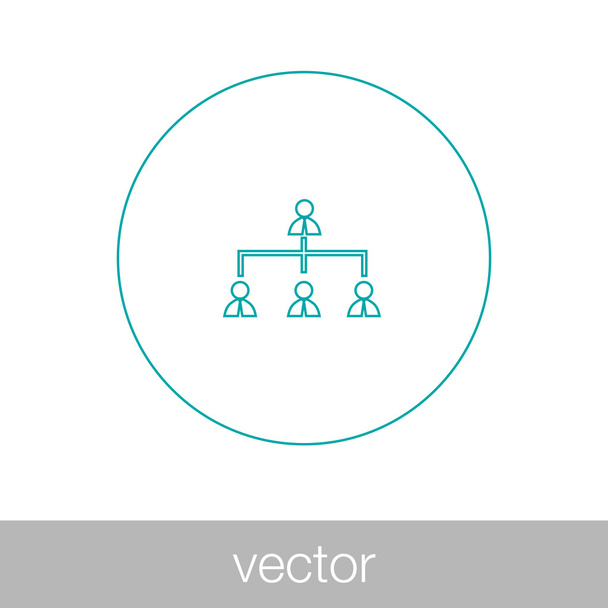 Spravovat ikony abstraktní obchodní sítě - abstraktní lidské zdroje - Vektor, obrázek