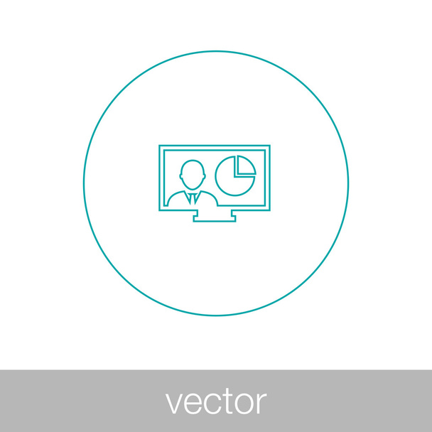 Ikona w Internecie prezentacji - Wektor, obraz