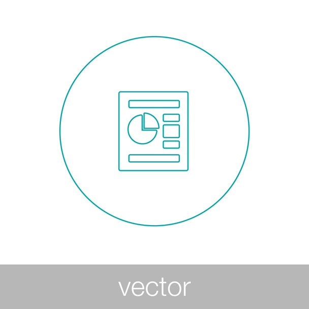 Gegevens analyse rapportpictogram - Vector, afbeelding