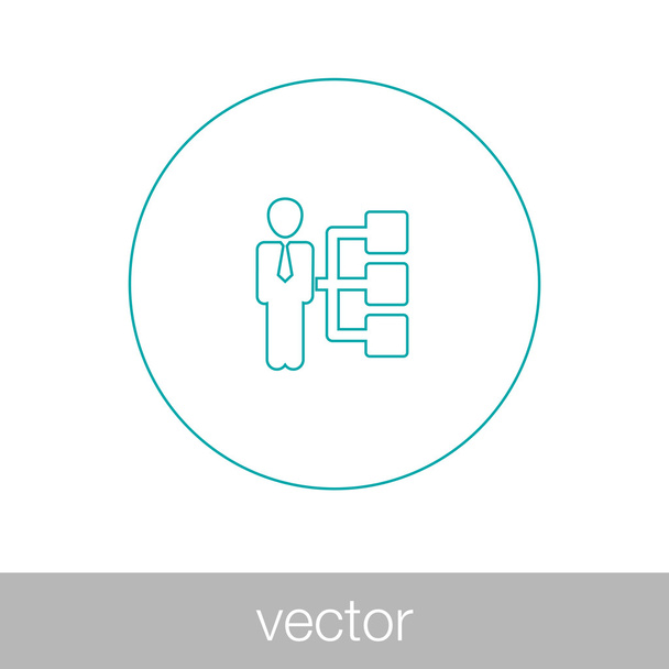 リソース管理の概念のアイコン。ストック イラスト フラット設計 - ベクター画像