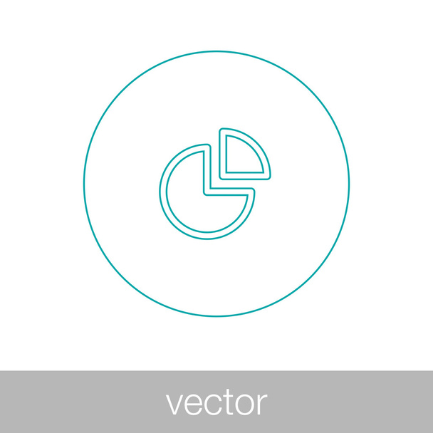 Circular diagram web icon - pie chart web icon - Business data a - Vector, Image