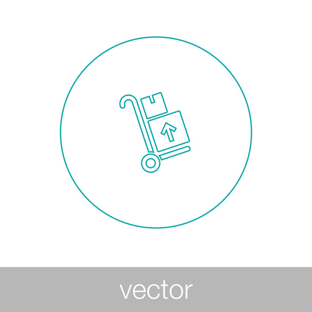 Icône logistique et de livraison - concept flat style design illustrat
 - Vecteur, image