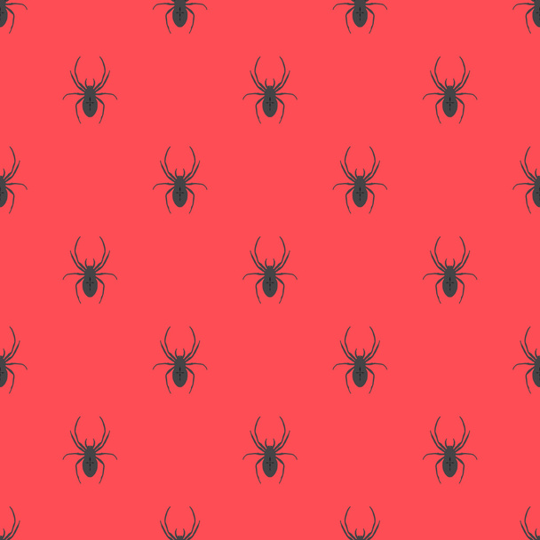 Seamless geometric pattern with a spider. - Vector, Image