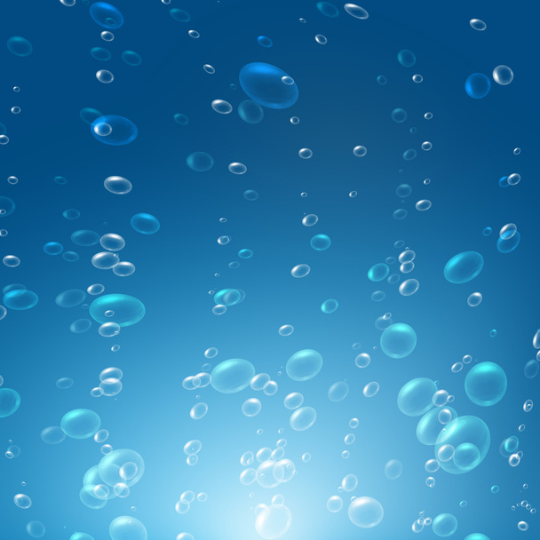 bolhas sob a água
 - Foto, Imagem