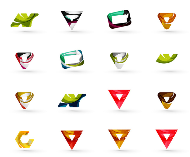 Set of various geometric icons - Vector, Image