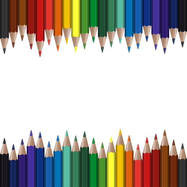 varrat nélküli színes ceruzák - Vektor, kép