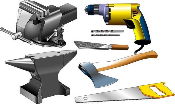herramientas de construcción y reparación - Vector, Imagen
