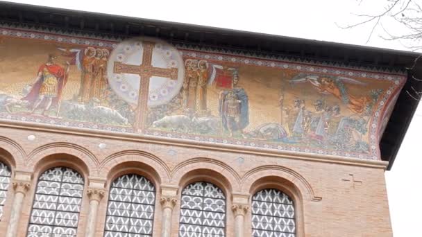Frescoes Parrocchia Santa Croce. Rome - Footage, Video