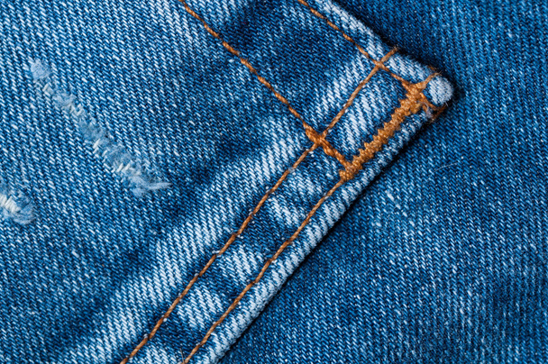 Blue jeans texture. - Photo, Image