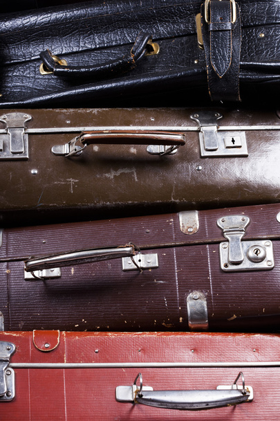 Stack of old suitcases - Fotoğraf, Görsel