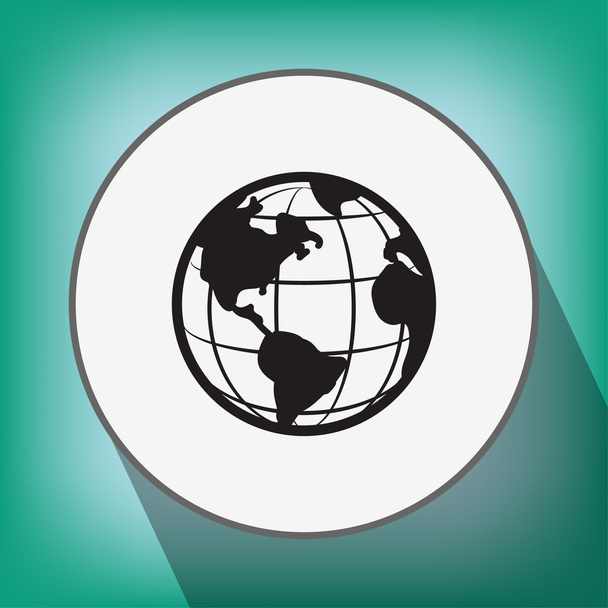 Pictograph of globe icon - Вектор,изображение