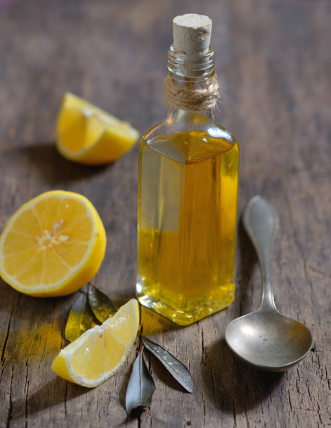 Liver Detox with olive oil and  lemon fruits - Photo, Image