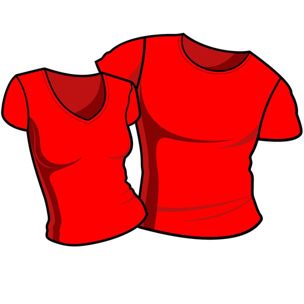 Vector red T-shirt. - Вектор, зображення