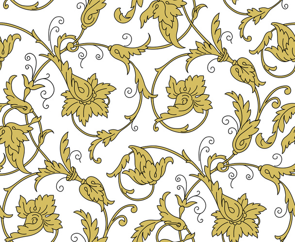 Luxury Golden Seamless Wallpaper Pattern. Vector illustration - ベクター画像