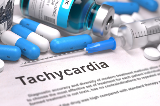 Diagnosis - Tachycardia. Medical Concept. 3D Render. - Foto, afbeelding