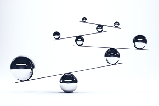 Iron balls in perfect balance - Photo, Image