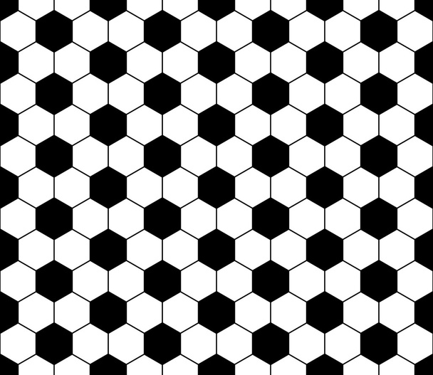 Vector modern seamless geometry pattern football, black and white abstract geometric background, trendy print, monochrome retro texture, hipster fashion design - Vector, Image
