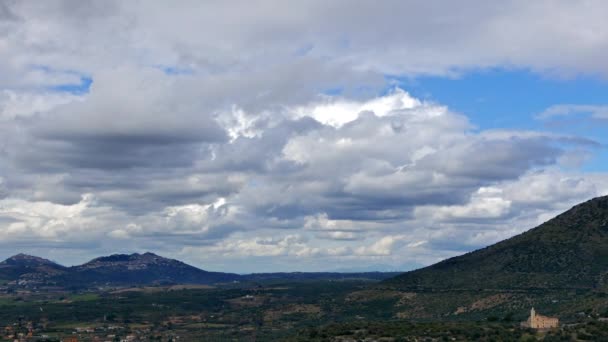 Panorama van Tivoli. Wolken - Video