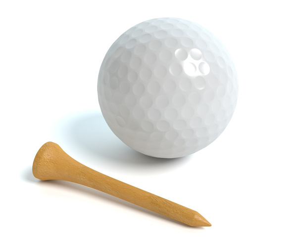 Golfball und Tee - Foto, Bild