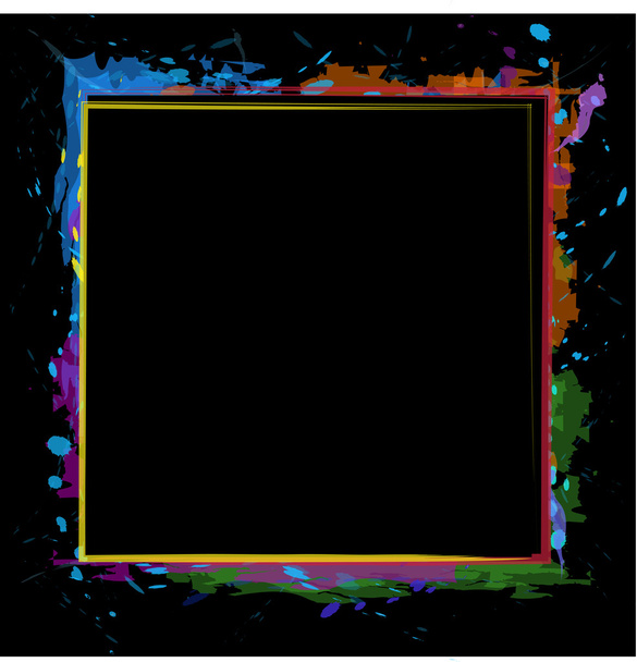 Watercolor design colorful frame - Вектор,изображение