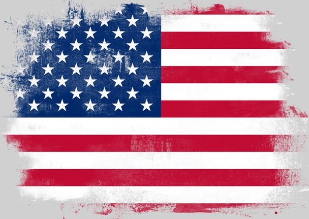 Прапор Сполучених Штатів намальовані пензлем - Фото, зображення