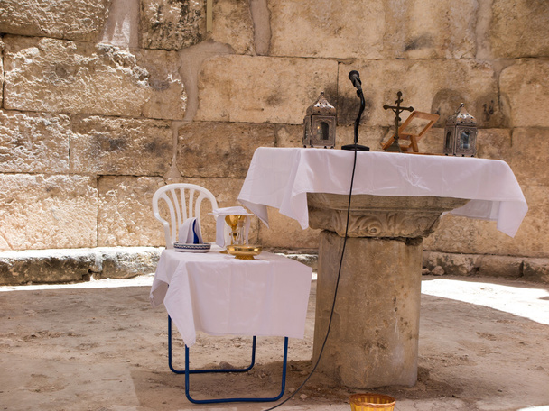 Emmaus, Izrael 16 július, 2015.: Emmau falu régi romjai - Fotó, kép