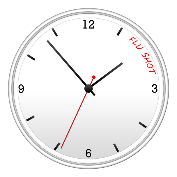 Время для стрелок часов гриппа
 - Фото, изображение