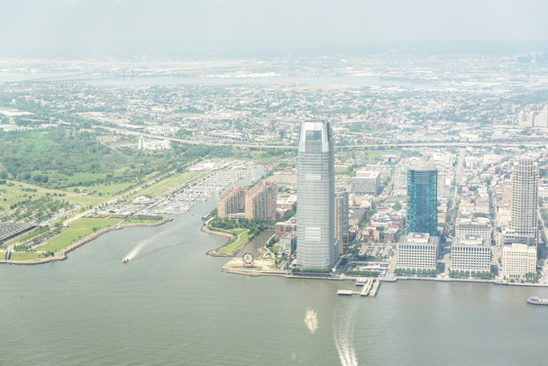 Luchtfoto op Jersey City in New York - Foto, afbeelding