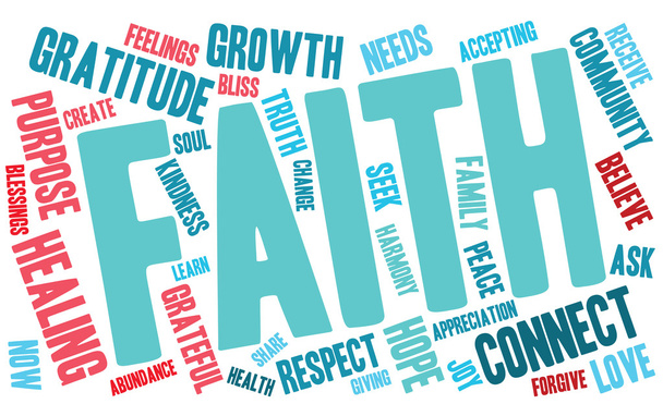 Faith Word Cloud - Vector, Image