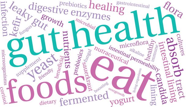 Gut Health Word Cloud - Vector, Image