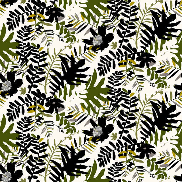 Tropical floral pattern - Vector, Image