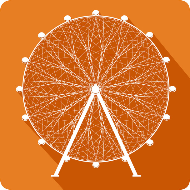 Ferris wheel, vector illustration - Vetor, Imagem