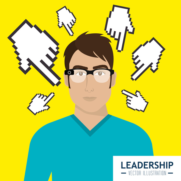 Leadership business entrepreneur - Vector, Image