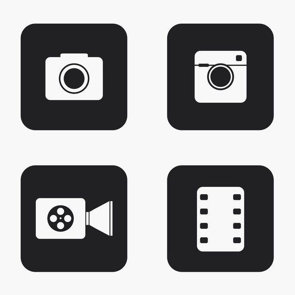 Vektorové moderní kamery ikony nastavit - Vektor, obrázek