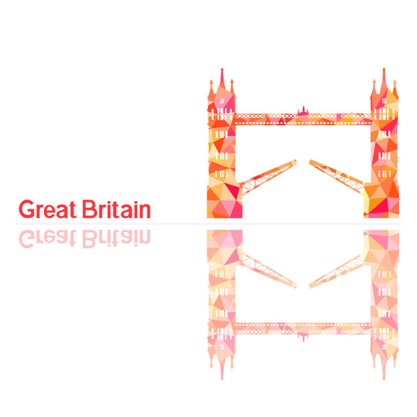 Nagy-Britannia, vektoros illusztráció jelképe - Vektor, kép