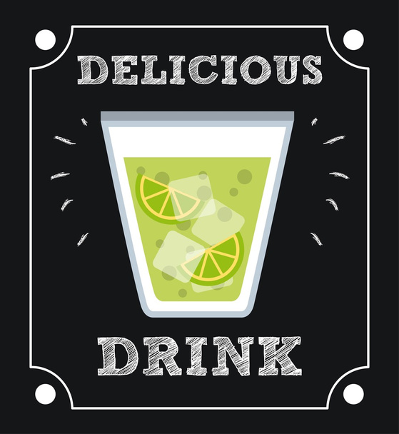 delicious drink - Vector, Image