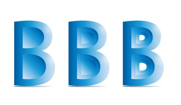 B character Logotype icon vector, Letter Logo design - ベクター画像