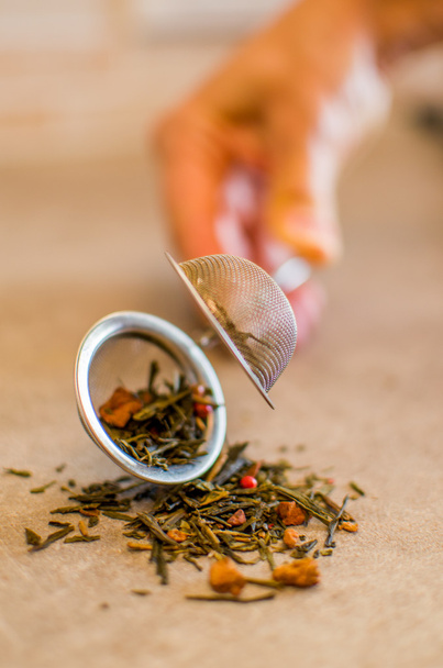 tea strainer - drinks and herbal teas - Photo, Image