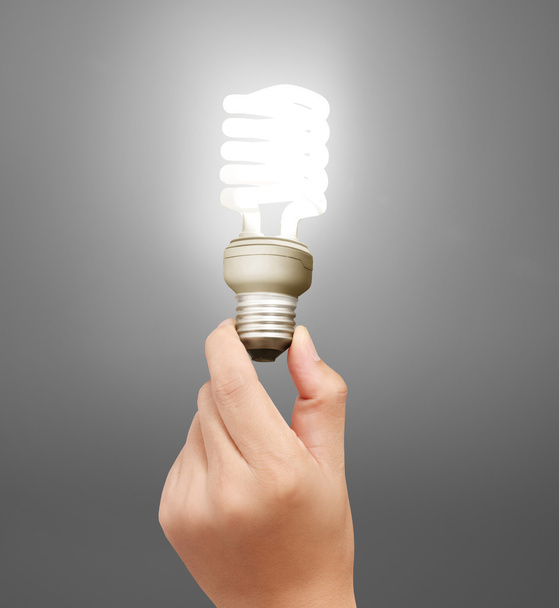 light bulb, Creative light bulb idea in the hand - Fotoğraf, Görsel