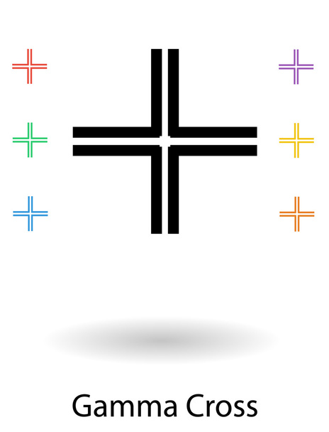 Gama kříž - Vektor, obrázek