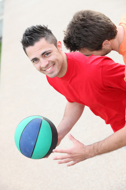Young men playing handball - Fotoğraf, Görsel