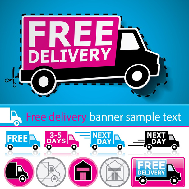 Delivery Promotion Set - Vector, Image